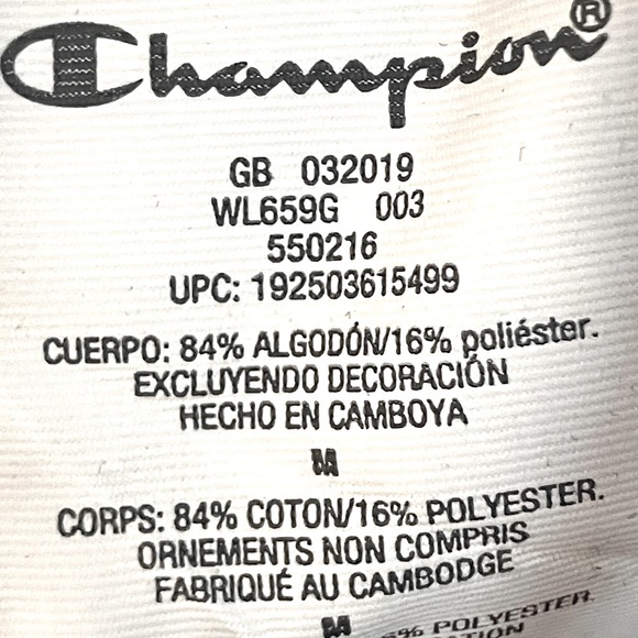 Champion Black Logo Cropped Sweatshirt - Picture 7 of 10